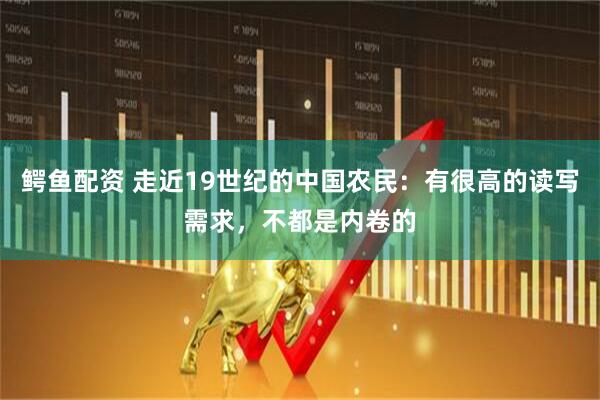 鳄鱼配资 走近19世纪的中国农民：有很高的读写需求，不都是内卷的