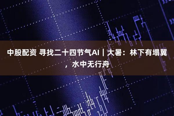 中股配资 寻找二十四节气AI｜大暑：林下有塌翼，水中无行舟